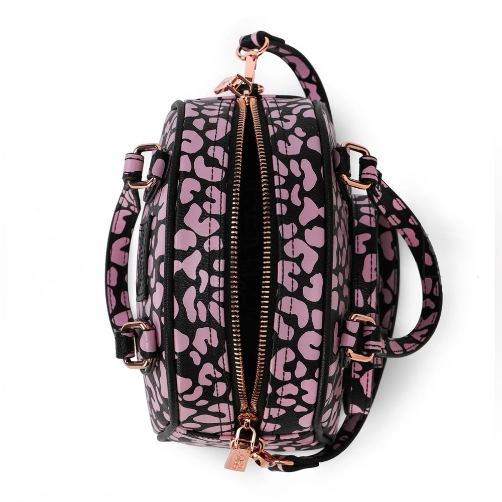 NWT Von Dutch Pink & Black Cheetah Pink Bowling Bag Style Purse, VIRAL, SOLD OUT - Picture 5 of 6